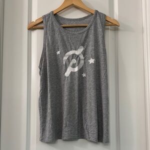 Peloton Heather Gray Tank with Star Accents
